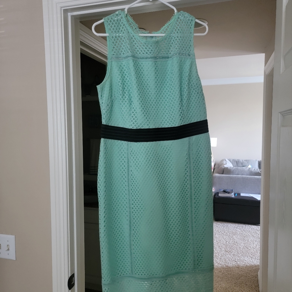 New York and Co size 12 mint green with black dress